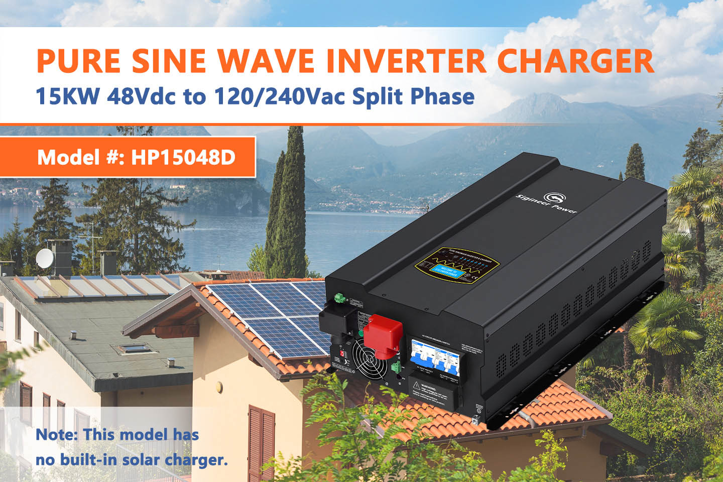 Sigineer 15kW 48V to 120/240 Inverter Charger Pure Sine Wave